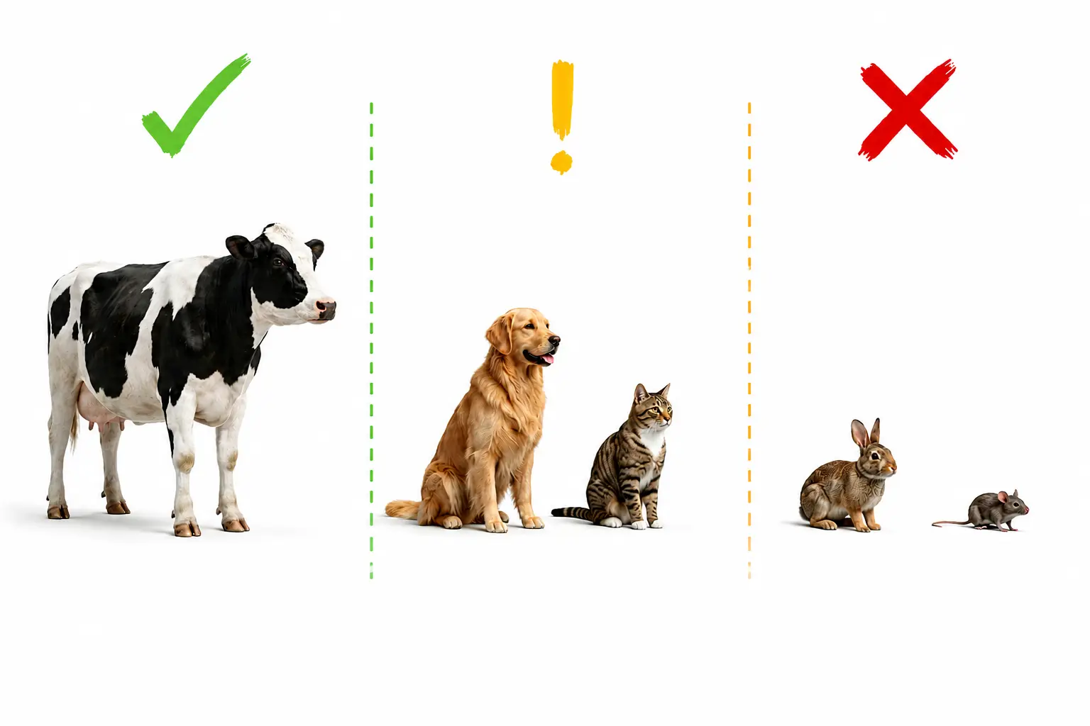 Tiere funktionieren. Kleinere Tiere können beim Druck Probleme bereiten